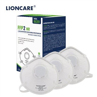 Respirador FFP2 en forma de copa LIONCARE® con válvulas