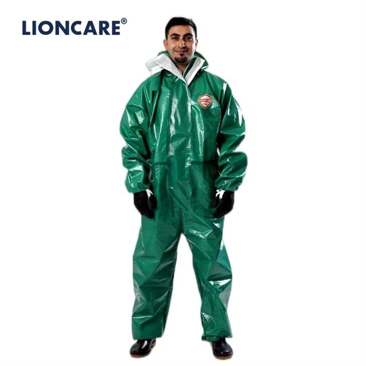 LIONCARE® CoverPremPro Yellow Hooded Hazmat Suit