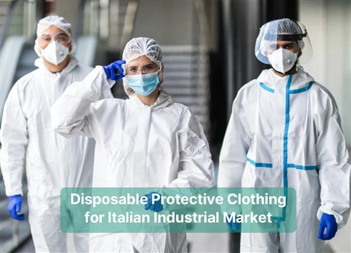 Ropa protectora desechable para el mercado industrial italiano
